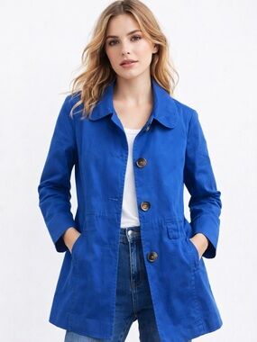 Topshop Bright Blue Trench Coat